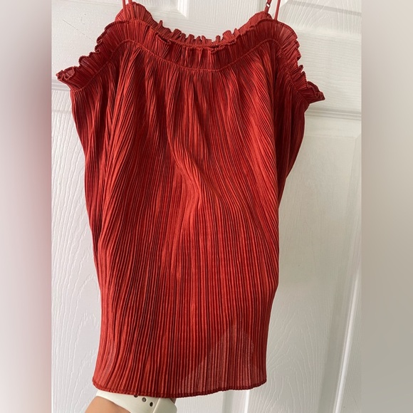 MADEWELL Nicole Pleaded Ruffled Top - Picture 3 of 7